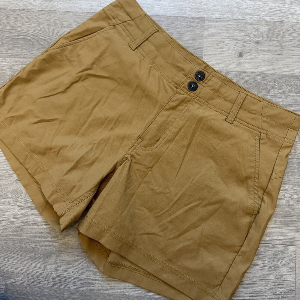 PrAna Alana Shorts Women's Size 12 5" Inseam Embark Brown Highrise Pockets